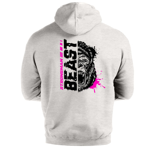 Strongman Beast Pink - Gym Hoodie