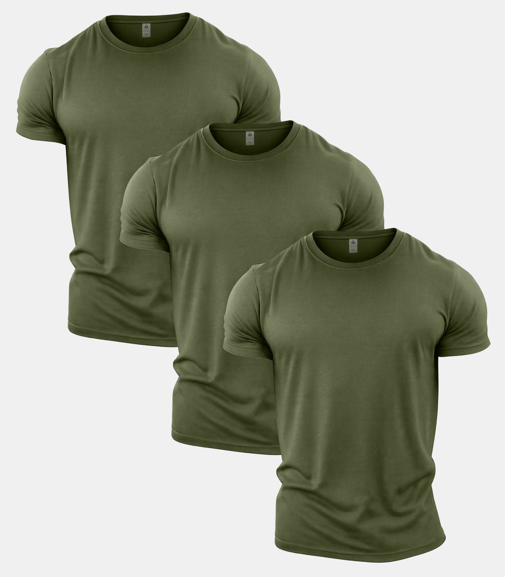All Green Crew Neck T-Shirt 3 Pack