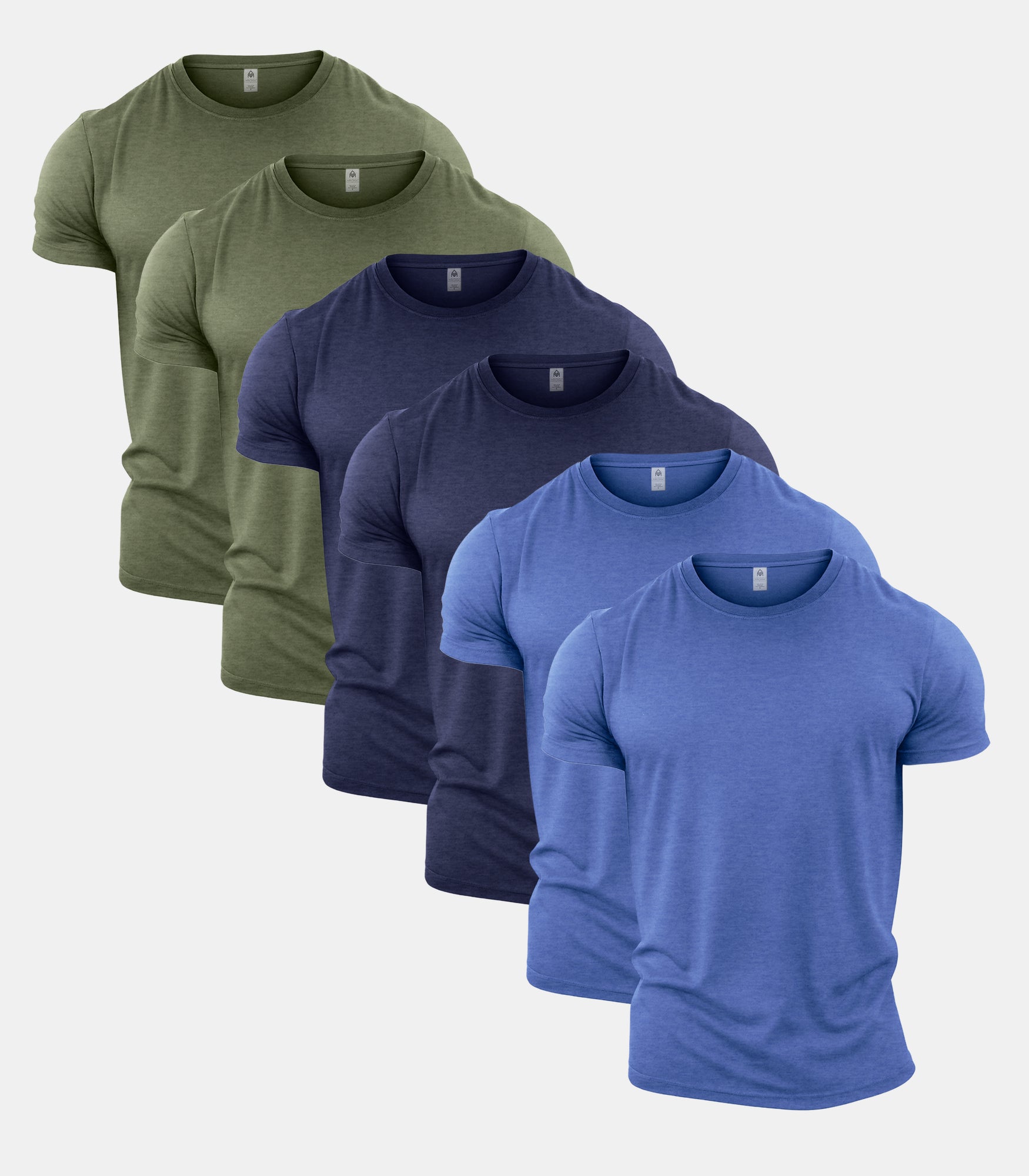 Heather Colours Crew Neck Gym T-Shirt 6 Pack