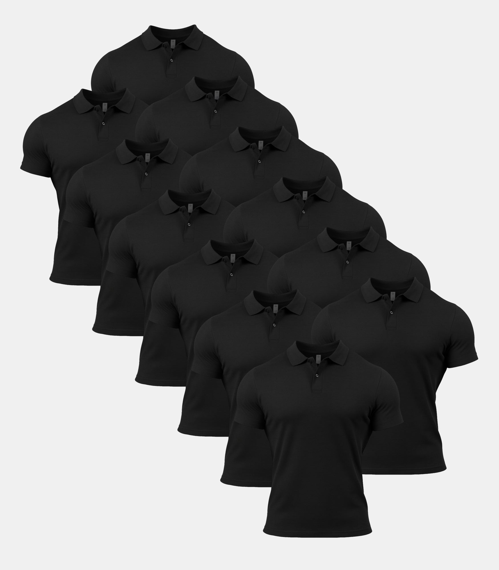 All Black Polo Shirt 12 Pack
