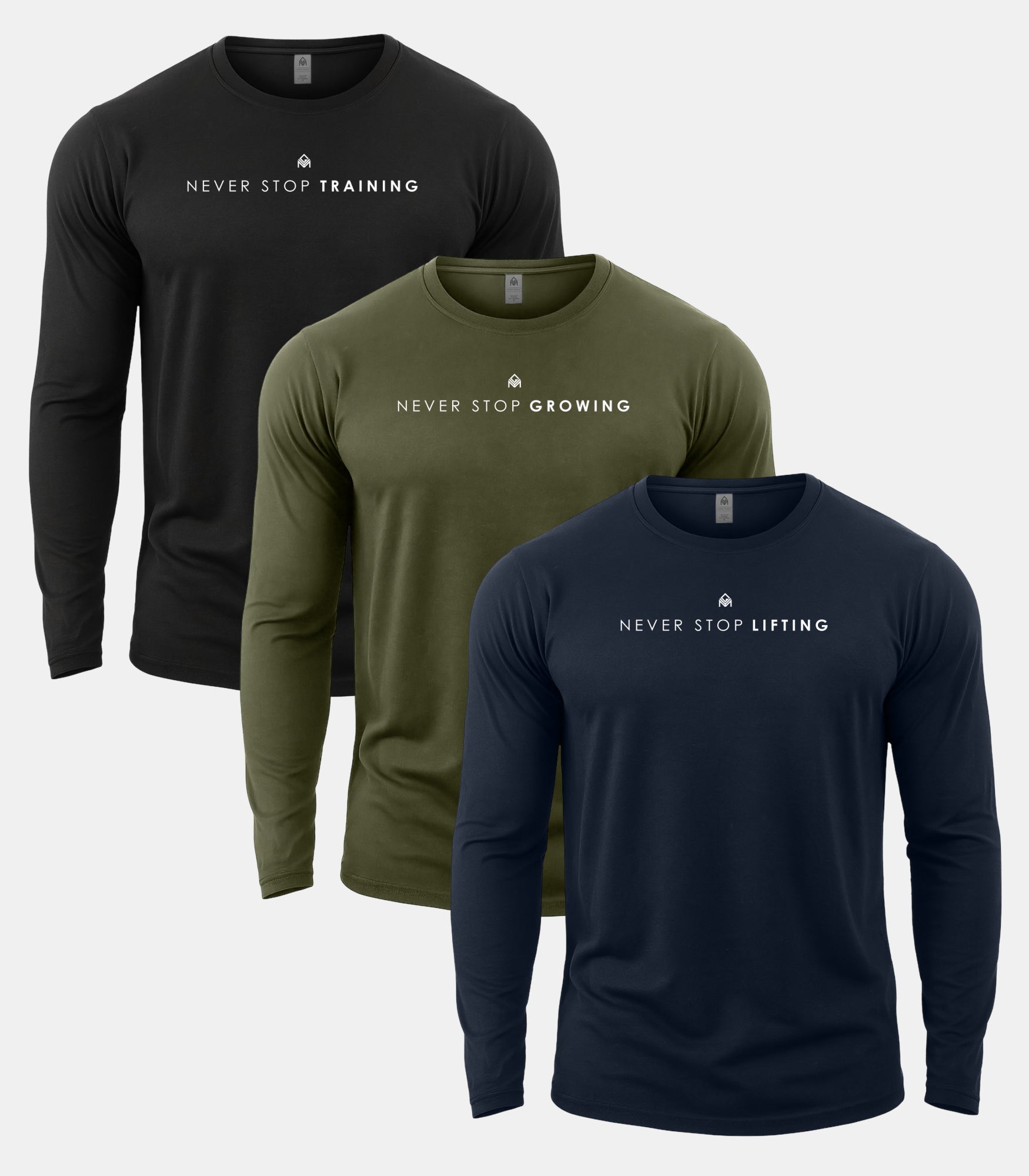 Never Stop Long Sleeve 3 Pack