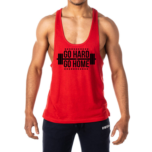 Go Hard Or Go Home Mens Stringer Tank Top