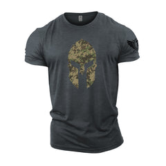 Spartan Helmet Woodland Camo - Spartan Forged - Gym T-Shirt