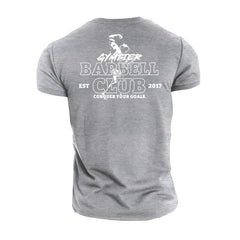 Gymtier Barbell Club - Conquer Your Goals - Gym T-Shirt