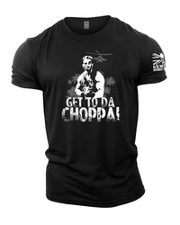 Get To Da Choppa! - Gymtier Barbell Division Gym T-Shirt