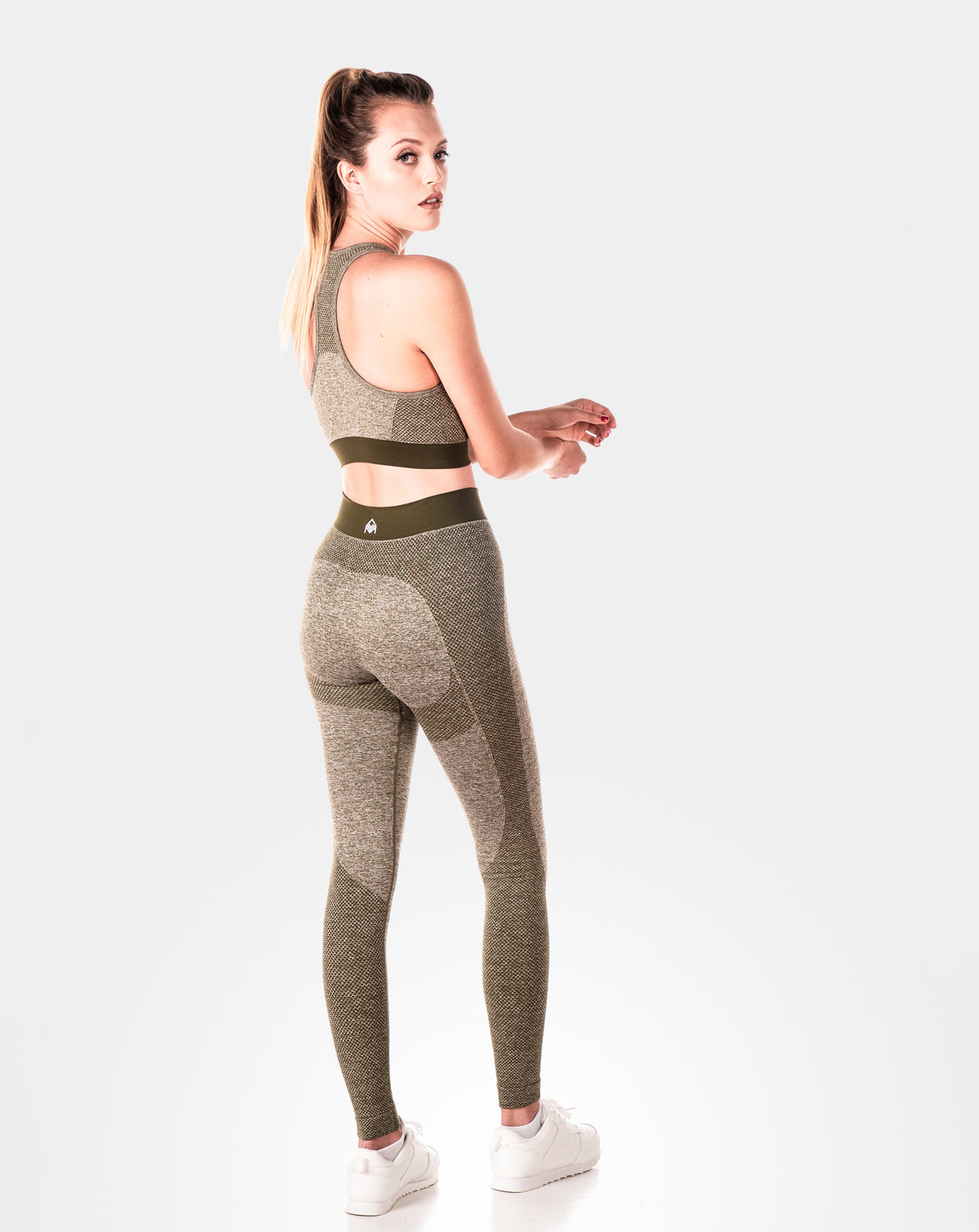 Womens Sculpt Khaki Sports Bra