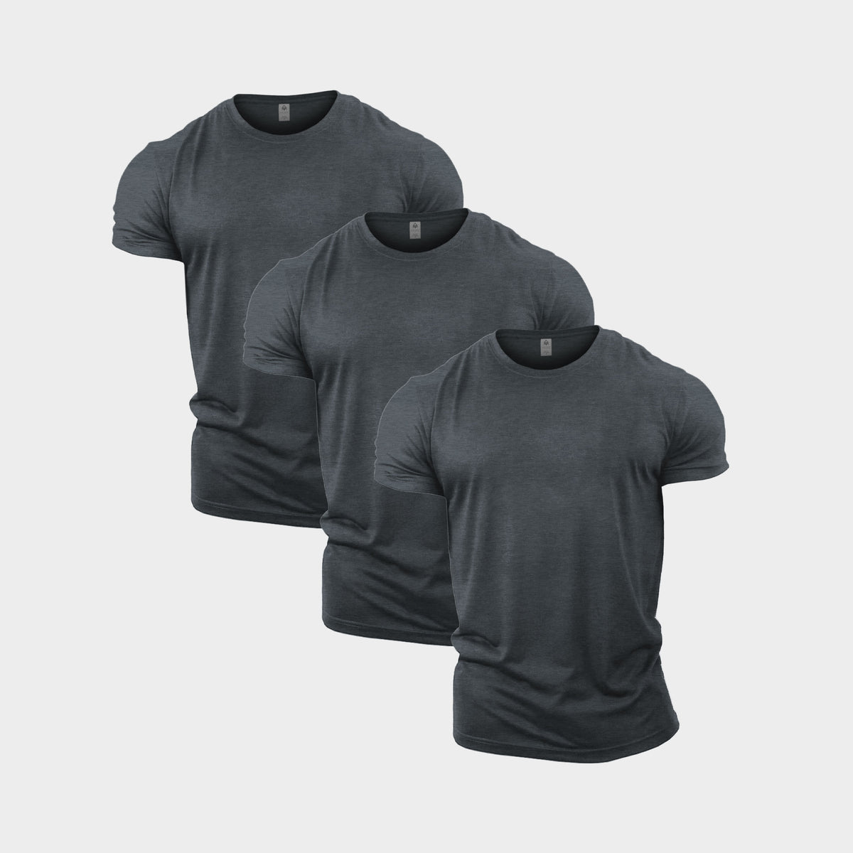 All Grey Crew Neck T-Shirt 3 Pack