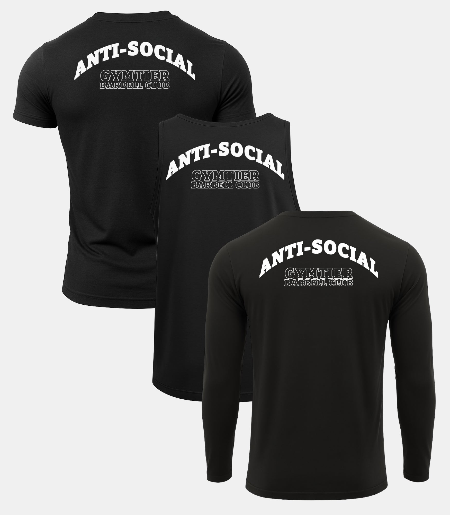 Gymtier Barbell Club - Anti-Social 3 Pack