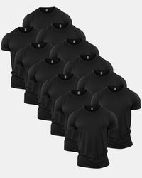 All Black Crew Neck T-Shirt 12 Pack