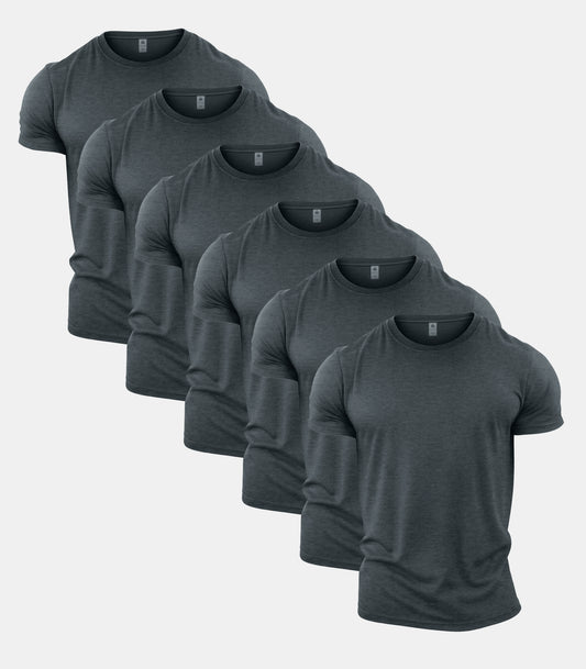 All Grey Crew Neck T-Shirt 6 Pack