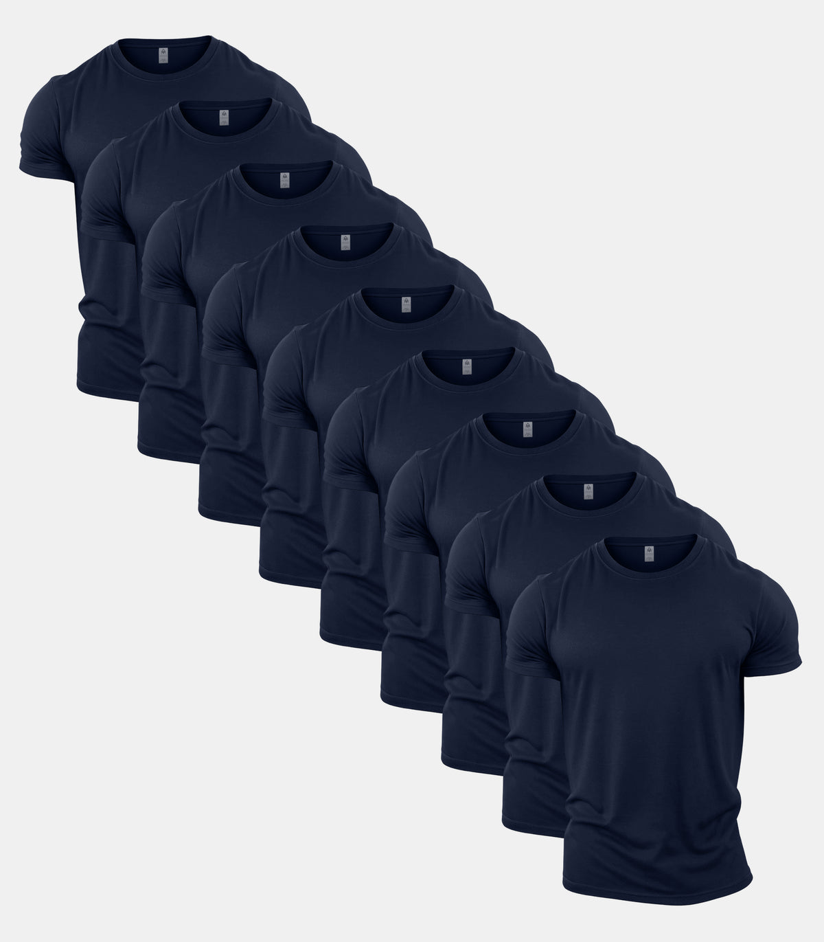 All Navy Crew Neck T-Shirt 9 Pack