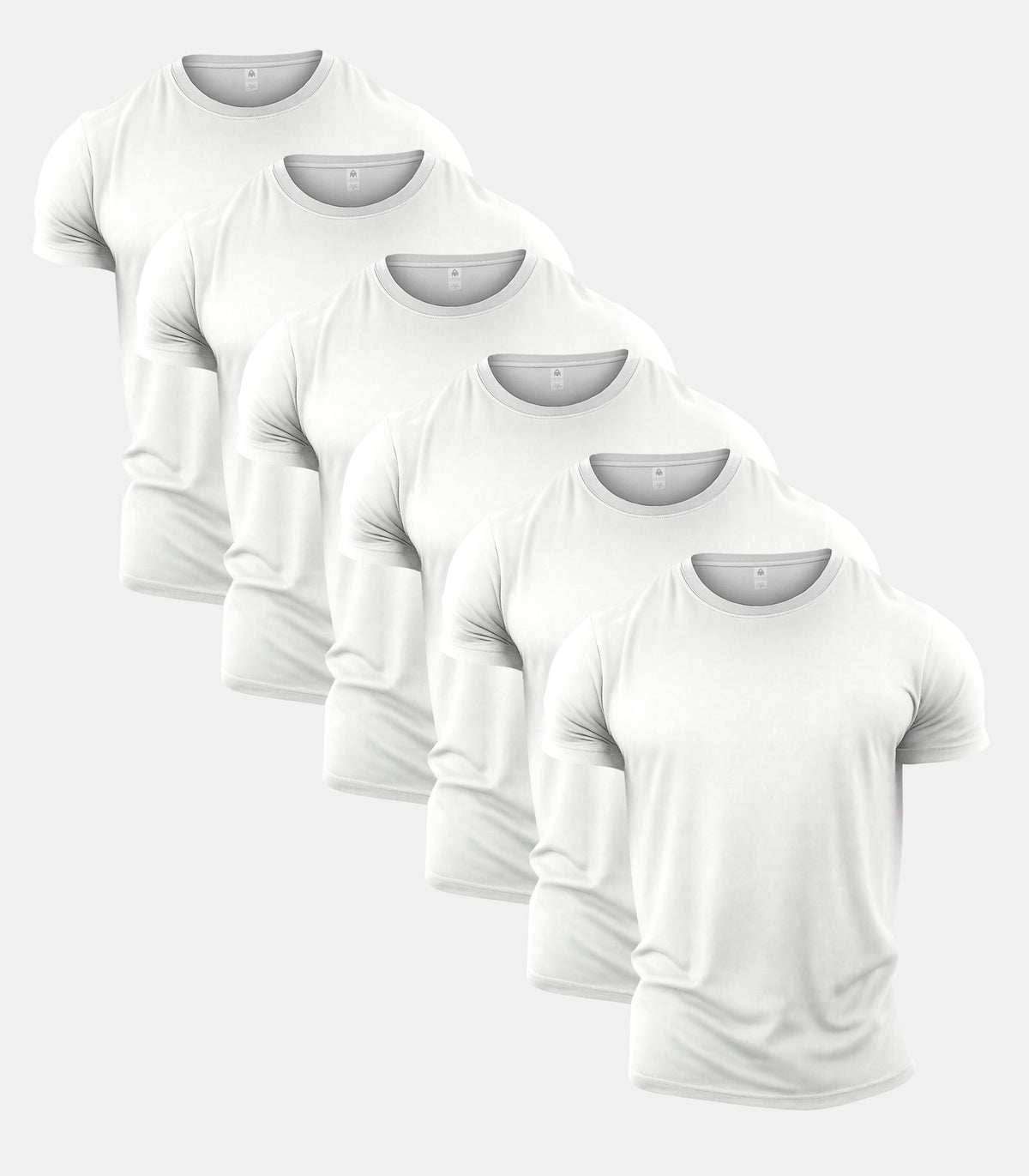 All White Crew Neck 6 Pack