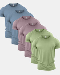 Pastel Crew Neck T-Shirt 6 Pack