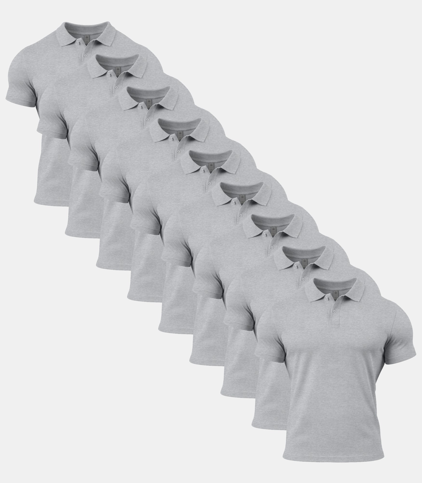 All Sport Grey Polo Shirt 9 Pack