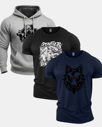 Gymtier Untamed Hoodie & Tee 3 Pack