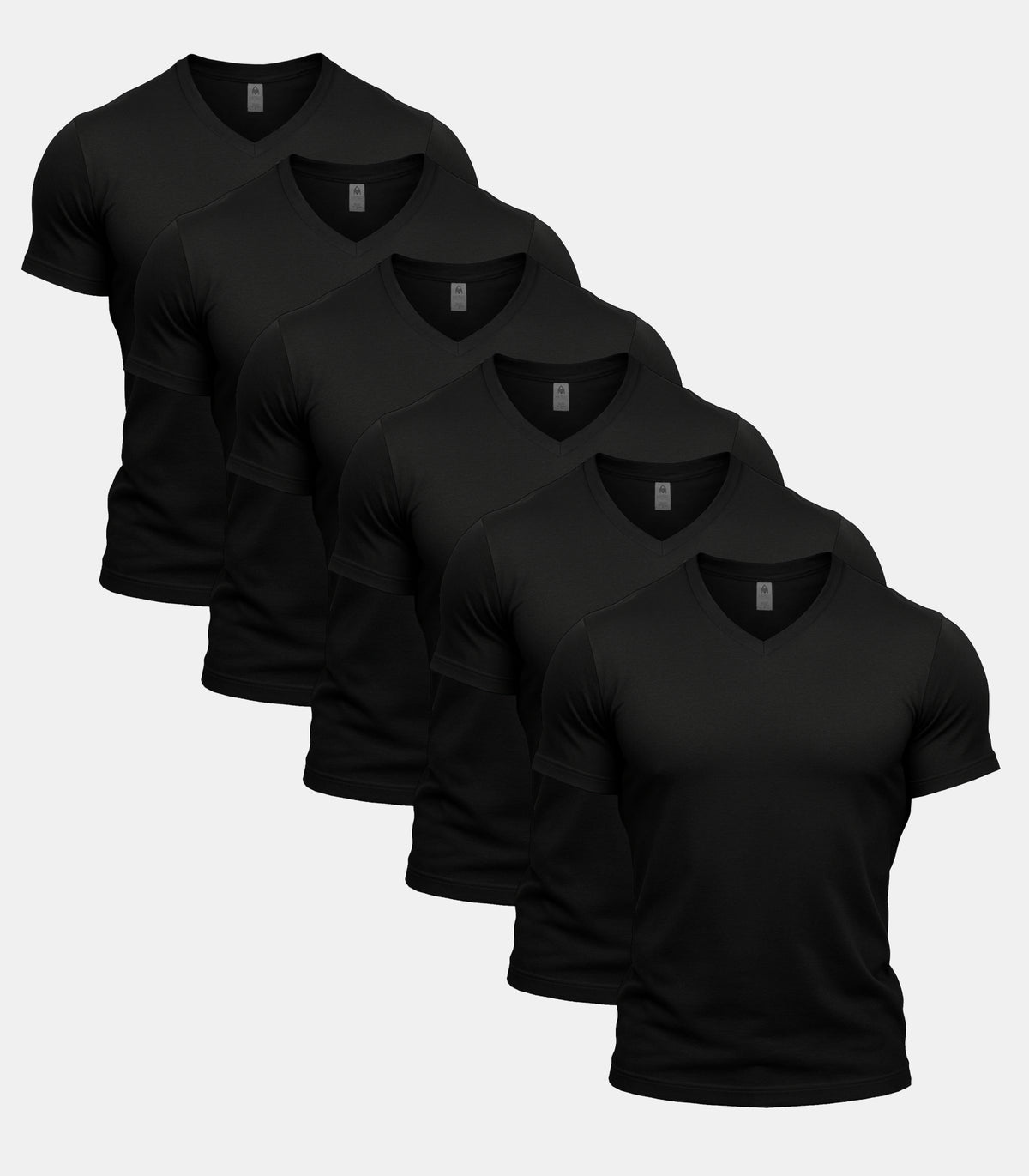 All Black V-Neck 6 Pack