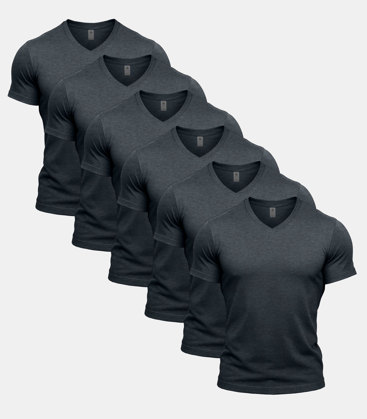 All Grey V-Neck 6 Pack
