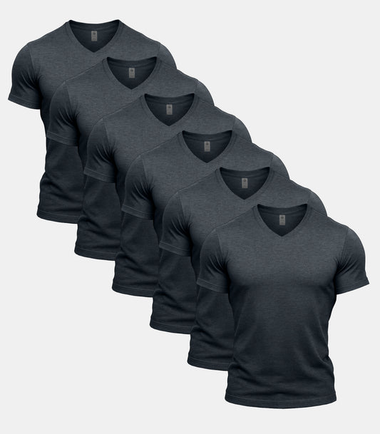 All Grey V-Neck 6 Pack