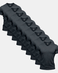 All Grey V-Neck 9 Pack