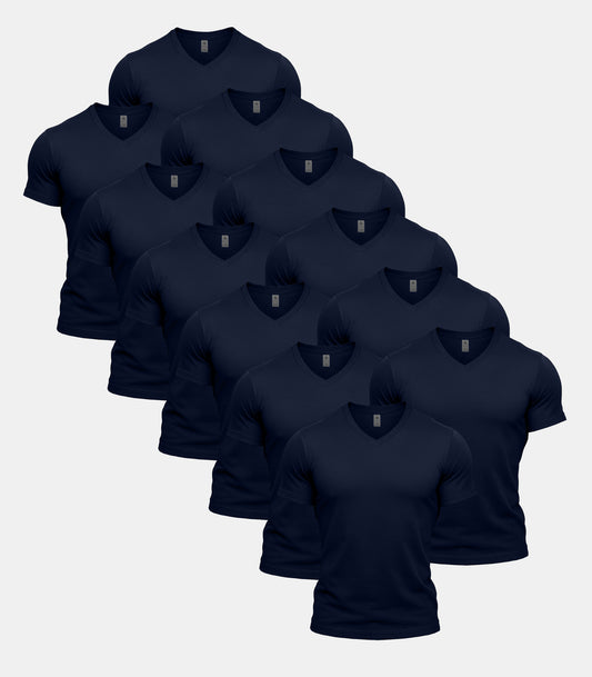 All Navy V-Neck 12 Pack