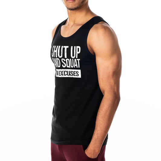 Shut up and Squat No Excuses Gym Vest