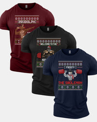 Merry Liftmas Gym T-Shirt 3 Pack 1