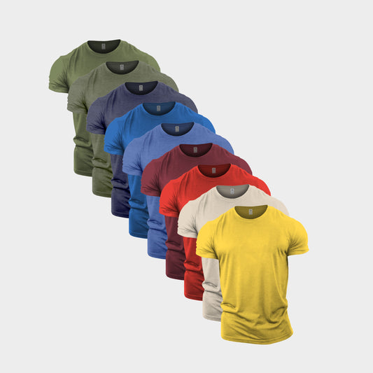 Multi Colour Crew Neck T-Shirt 9 Pack