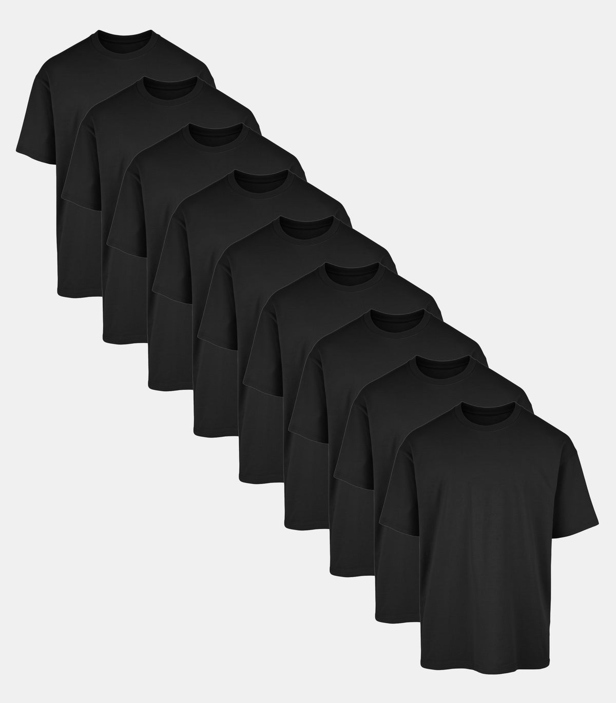 All Black Oversized Tee 9 Pack