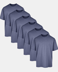 All Blue Oversized Tee 6 Pack