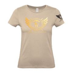 Spartan Forged Chest Gold - Women's Gym T-Shirt