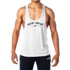 Last Set = Best Set Mens Stringer Tank Top