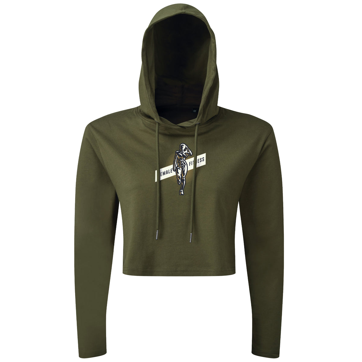 Strong Woman Female Fitness - Cropped Hoodie