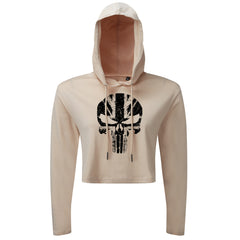 Skull UK - Cropped Hoodie