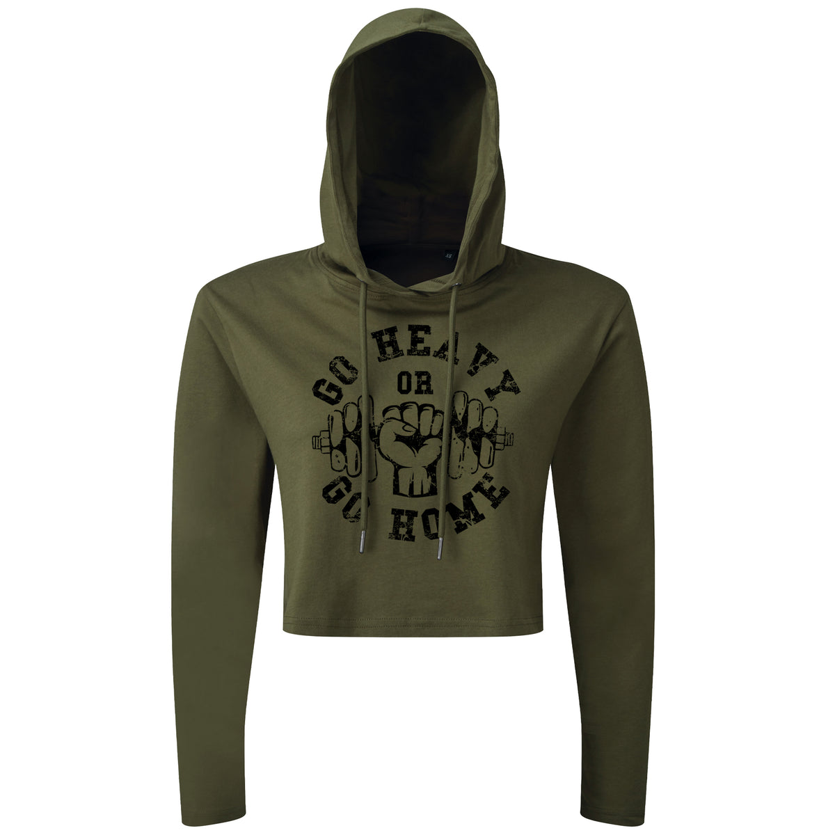 Go Heavy Or Go Home - Cropped Hoodie