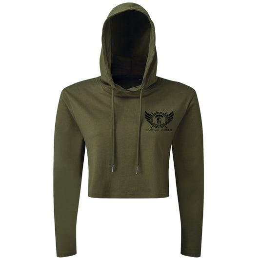 Spartan Forged Logo - Spartan Forged - Cropped Hoodie