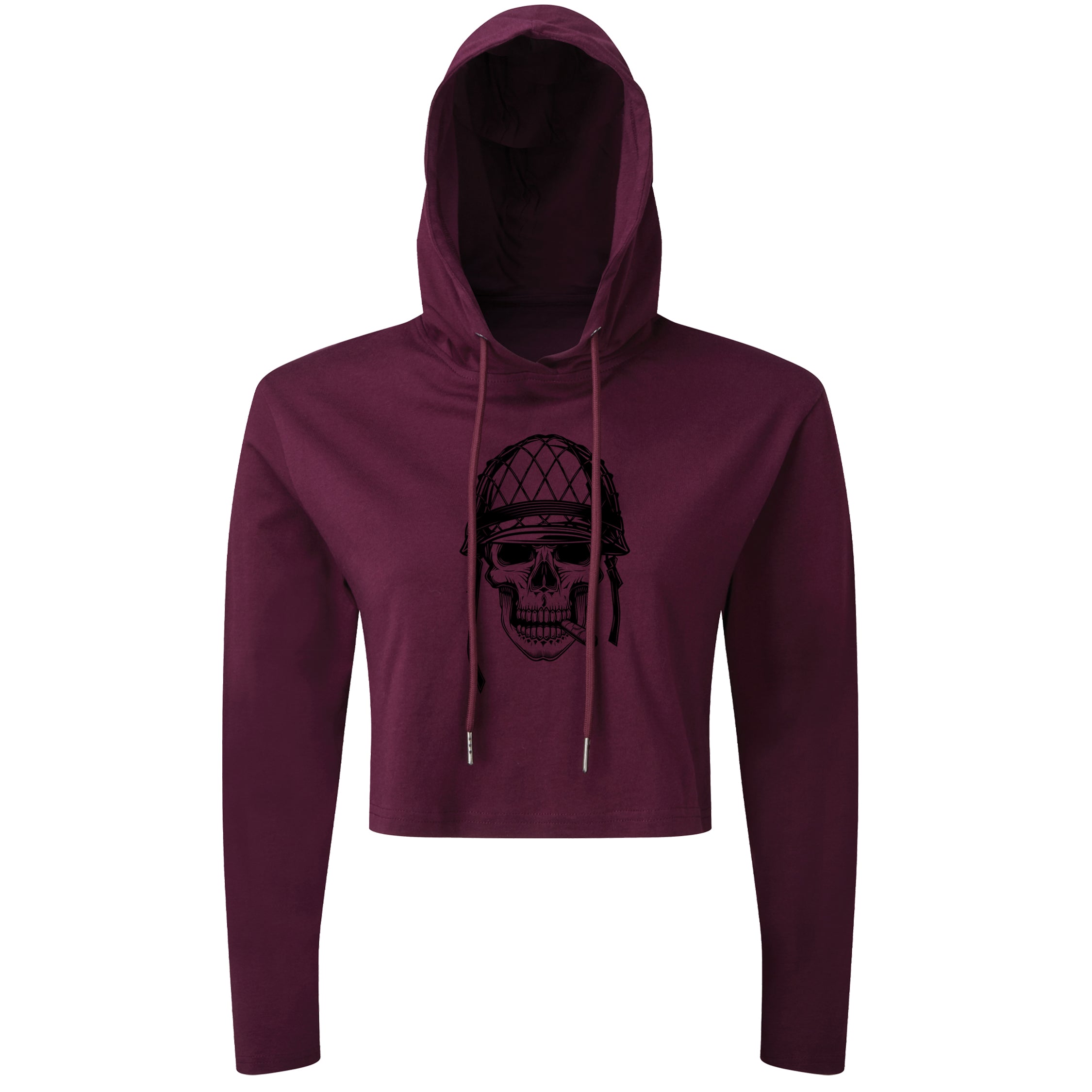 Skull Cigar - Cropped Hoodie