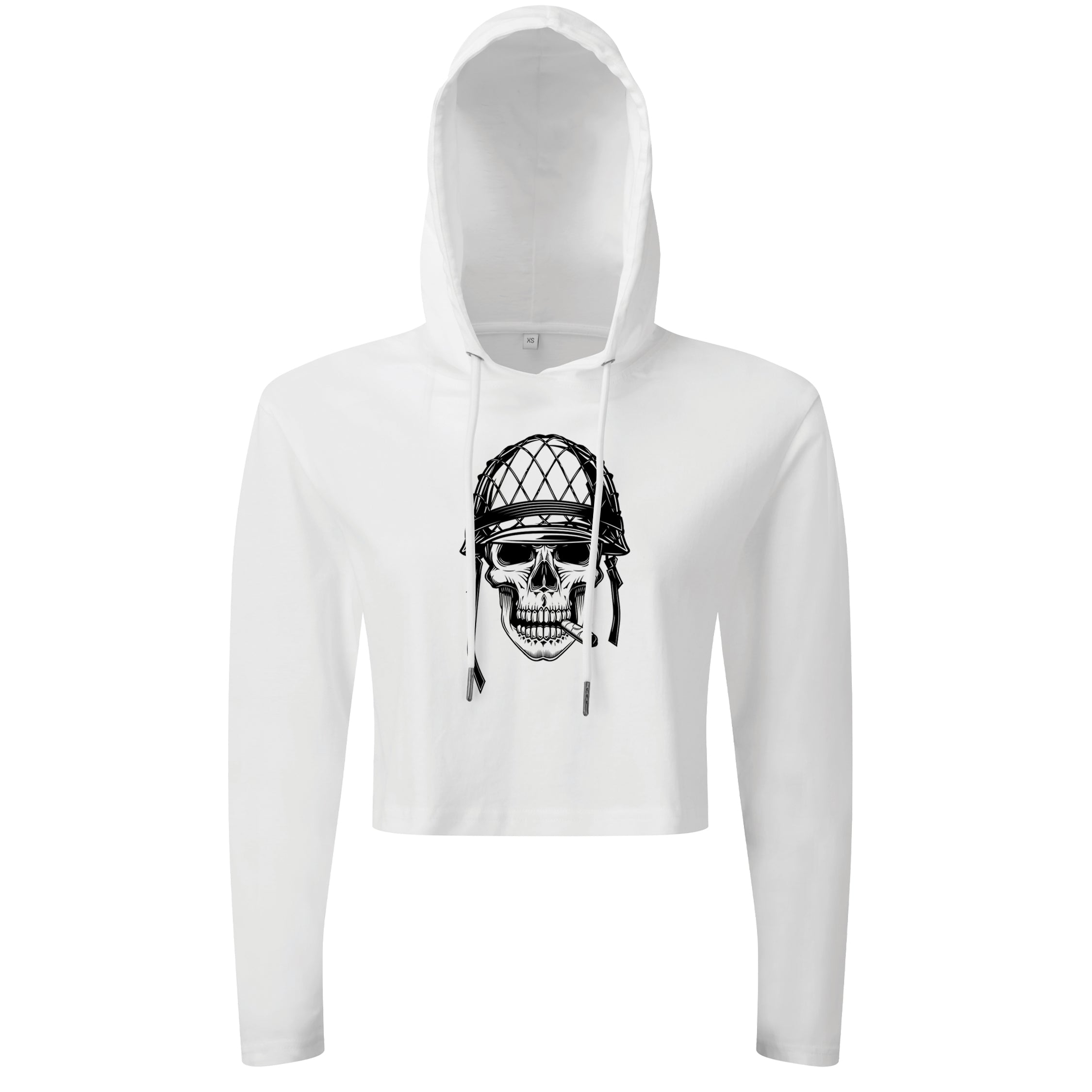 Skull Cigar - Cropped Hoodie