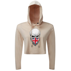 Skull UK Bandana - Cropped Hoodie