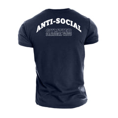 Gymtier Barbell Club - Anti-Social - Gym T-Shirt