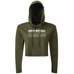 Gymtier Barbell Club - Anti-Social Chest - Cropped Hoodie