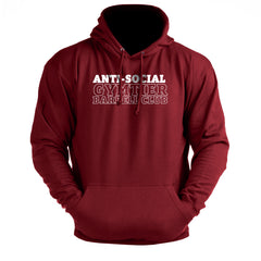 Gymtier Barbell Club - Anti-Social Chest - Gym Hoodie