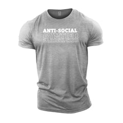 Gymtier Barbell Club - Anti-Social Chest - Gym T-Shirt