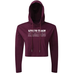 Gymtier Barbell Club - Live To Train Chest - Cropped Hoodie