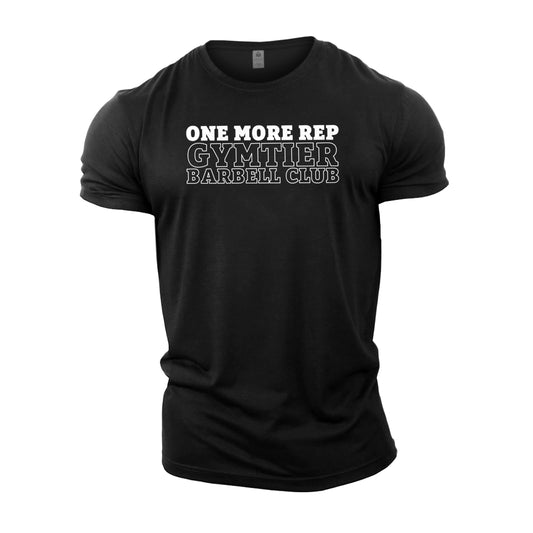 Gymtier Barbell Club - One More Rep Chest - Gym T-Shirt