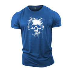 Skull Headphones - Gym T-Shirt