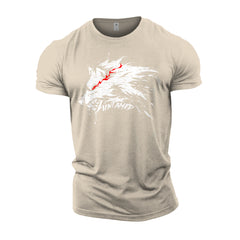 Untamed Wolf Red Eyes Drip - Gym T-Shirt