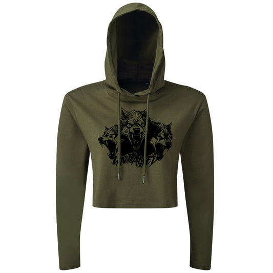 Untamed Wolf Pack - Cropped Hoodie