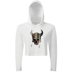 Devil Skull USA - Cropped Hoodie