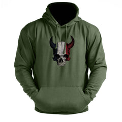 Devil Skull FR - Gym Hoodie